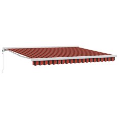 Vidaxl Avtomatski zaslon za zaščito pred vetrom, oranžna in rjava, 400 x 300 cm