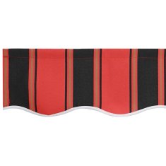 Vidaxl Vlečna tenda Rdeča in črna 350 x 250 x 165 cm