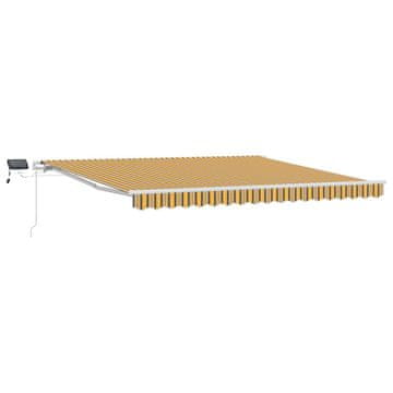 Vidaxl Vlečna tenda večbarvno 400 × 300 cm Tkanina in aluminij