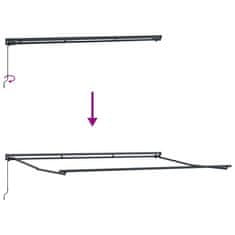 Vidaxl Okvir tende Antracit 4,5 × 3 m Braščen jeklo, aluminij