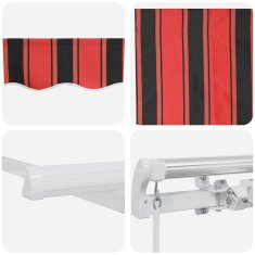 Vidaxl Vlečna tenda Oranžna in Rjava 600 × 300 cm