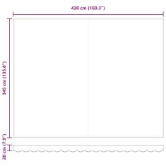 Vidaxl Tkanina za senčnik večbarvno 450 × 350 cm Poliester
