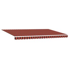 Vidaxl Ročno Zložljivo Senčilo Oranžno in Rjavo 500 x 300 cm