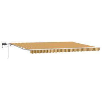Vidaxl Ročna tenda s solarnimi LED lučkami 5 x 3 m