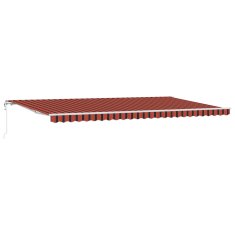Vidaxl Retraktibilna tenda Oranžna in rjava 600 × 350 cm