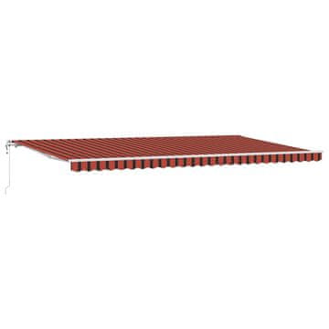 Vidaxl Retraktilna tenda 600 × 300 cm oranžna in rjava