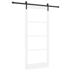 Vidaxl Drsna vrata ORKDAL Bela 93 x 211 cm Trden borov les