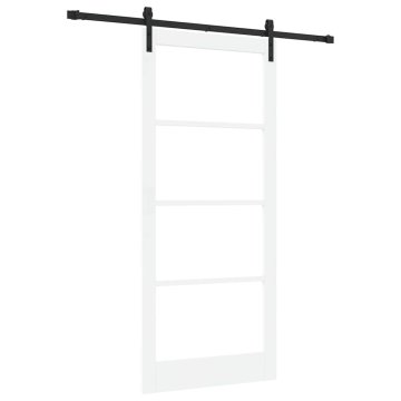 Vidaxl Drsna vrata ORKDAL Bela 93 x 211 cm Trden borov les