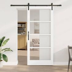 Vidaxl Drsna vrata ORKDAL Bela 93 x 211 cm Trden borov les