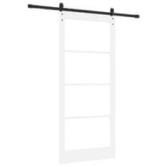 Vidaxl Drsna vrata ORKDAL Bela 93 x 211 cm Trden borov les
