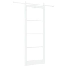 Vidaxl Drsna vrata ORKDAL Bela 93 x 232 cm Trden borov les