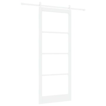 Vidaxl Drsna vrata ORKDAL Bela 93 x 232 cm Trden borov les