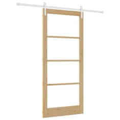 Vidaxl Drsna vrata ORKDAL Rjava 93 x 211 cm Trden borov les
