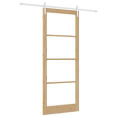 Vidaxl Drsna vrata ORKDAL Rjava 93 x 232 cm Trden borov les