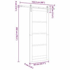 Vidaxl Drsna vrata &apos;ORKDAL&apos;Bela 83x202 cm