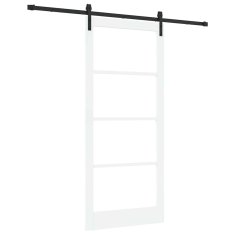 Vidaxl Drsna vrata ORKDAL Bela 93 x 211 cm Les in kovina