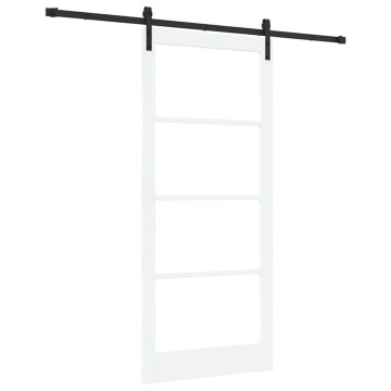 Vidaxl Drsna vrata ORKDAL Bela 93 x 211 cm Les in kovina