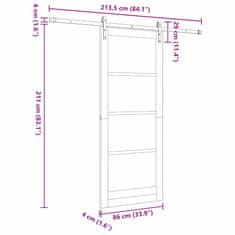 Vidaxl Drsna vrata &apos;ORKDAL&apos;Bele 86x211 cm