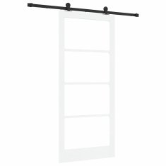 Vidaxl Drsna vrata ORKDAL Bela 93 x 211 cm Les in kovina