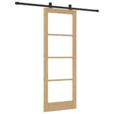 Vidaxl Drsna vrata ORKDAL Rjava 78 x 211 cm Les in kovina