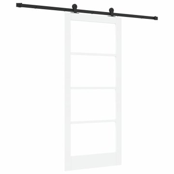 Vidaxl Drsna vrata ORKDAL Bela 86 x 198,5 cm Les in kovina