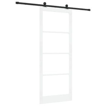 Vidaxl Drsna vrata ORKDAL Bela 93 x 232 cm Les in kovina