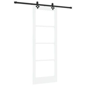 Vidaxl Drsna vrata ORKDAL Bela 78 x 211 cm Les in kovina