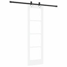 Vidaxl Drsna vrata ORKDAL Bela 61 x 198.5 cm Les in kovina