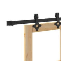 Vidaxl Drsna vrata Rjava 93 x 232 cm Les in kovina