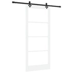 Vidaxl Drsna vrata ORKDAL Bela 93 x 211 cm Les in kovina