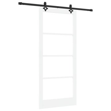 Vidaxl Drsna vrata ORKDAL Bela 93 x 211 cm Les in kovina