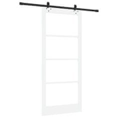 Vidaxl Drsna vrata ORKDAL Bela 93 x 211 cm Les in kovina