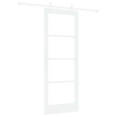 Vidaxl Drsna vrata Bela 78 x 202 cm Les in kovina