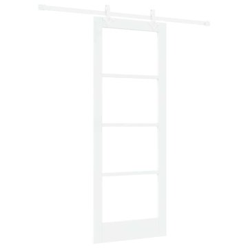 Vidaxl Drsna vrata Bela 78 x 202 cm Les in kovina