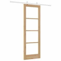 Vidaxl Drsna vrata Rjava 73.5 x 211 cm Les in kovina