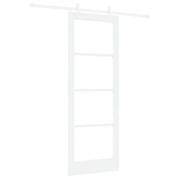 Vidaxl Drsna vrata Bela 78 x 211 cm Les in kovina