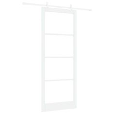 Vidaxl Drsna vrata Bela 93 x 232 cm Les in kovina