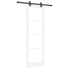 Vidaxl Drsna vrata Bela 78 x 232 cm Les in kovina