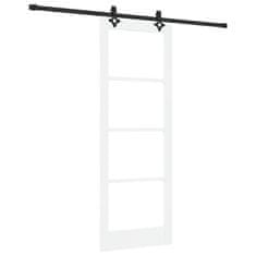 Vidaxl Drsna vrata Bela 78 x 211 cm Les in kovina