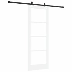 Vidaxl Drsna vrata Bela 78 x 211 cm Les in kovina