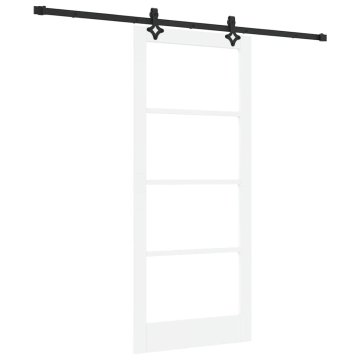 Vidaxl Drsna vrata Drugo Bela 86 x 198,5 cm Les in kovina