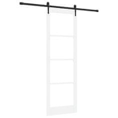 Vidaxl Drsna vrata Bela 78 x 232 cm Les in kovina