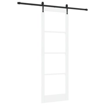 Vidaxl Drsna vrata Bela 78 x 232 cm Les in kovina