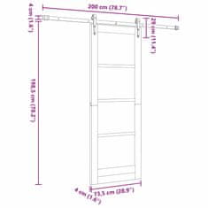 Vidaxl Drsna vrata Bela 73.5 x 198.5 cm Trd borov les in jeklo