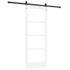 Vidaxl Drsna vrata Bela 83 x 202 cm Les in kovina