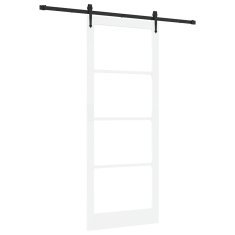 Vidaxl Drsna vrata Bela 93 x 232 cm Les in kovina