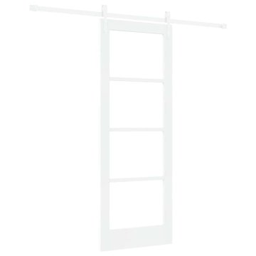 Vidaxl Drsna vrata Bela 73.5 x 198.5 cm Les in kovina