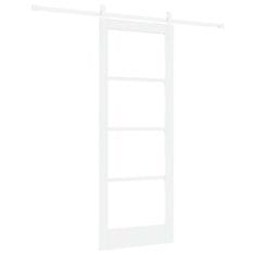 Vidaxl Drsna vrata Bela 78 x 202 cm Les in kovina