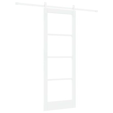 Vidaxl Drsna vrata Bela 78 x 211 cm Les in kovina
