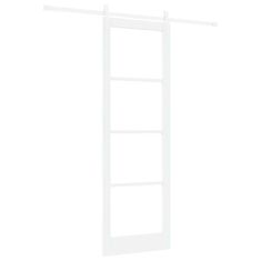 Vidaxl Drsna vrata Bela 78 x 232 cm Les in kovina